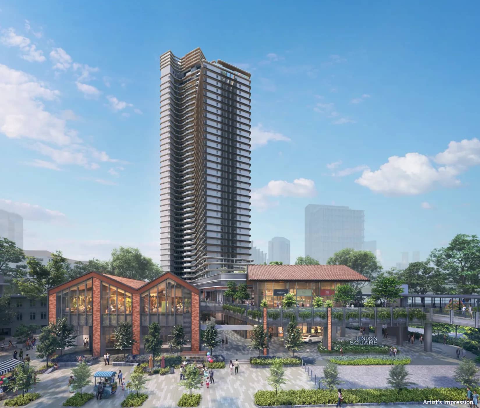 Developer render of Union Square Residences 誉岭峰
