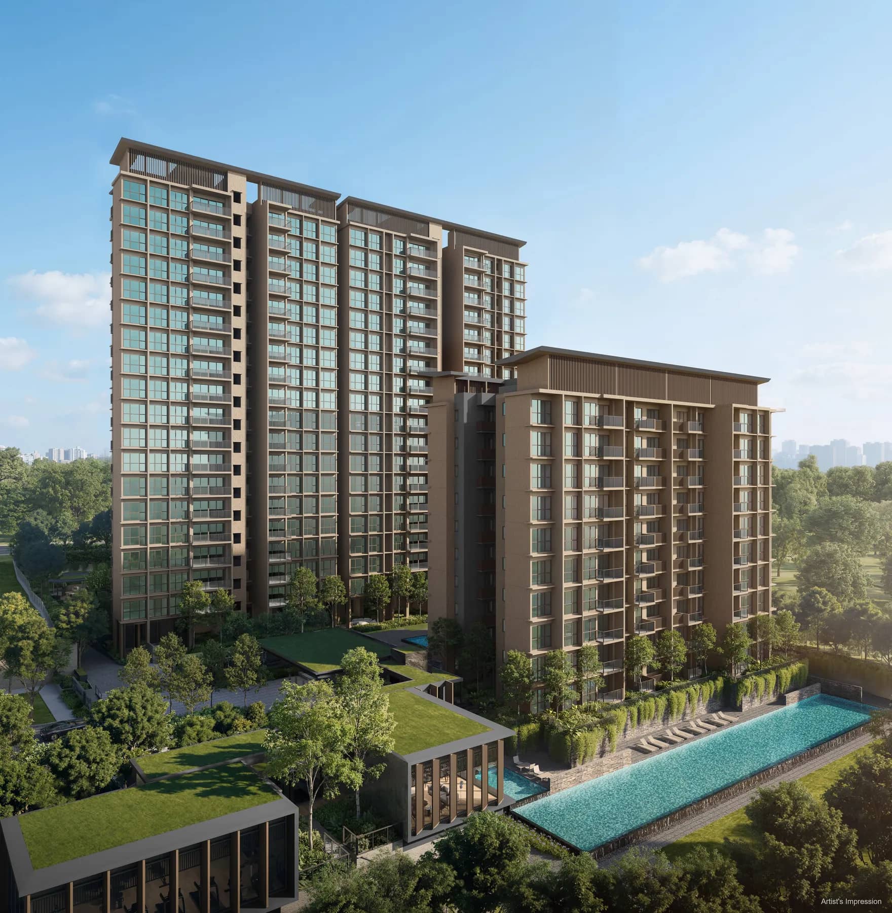 Developer render of Dunearn House 达恩. 豪庭