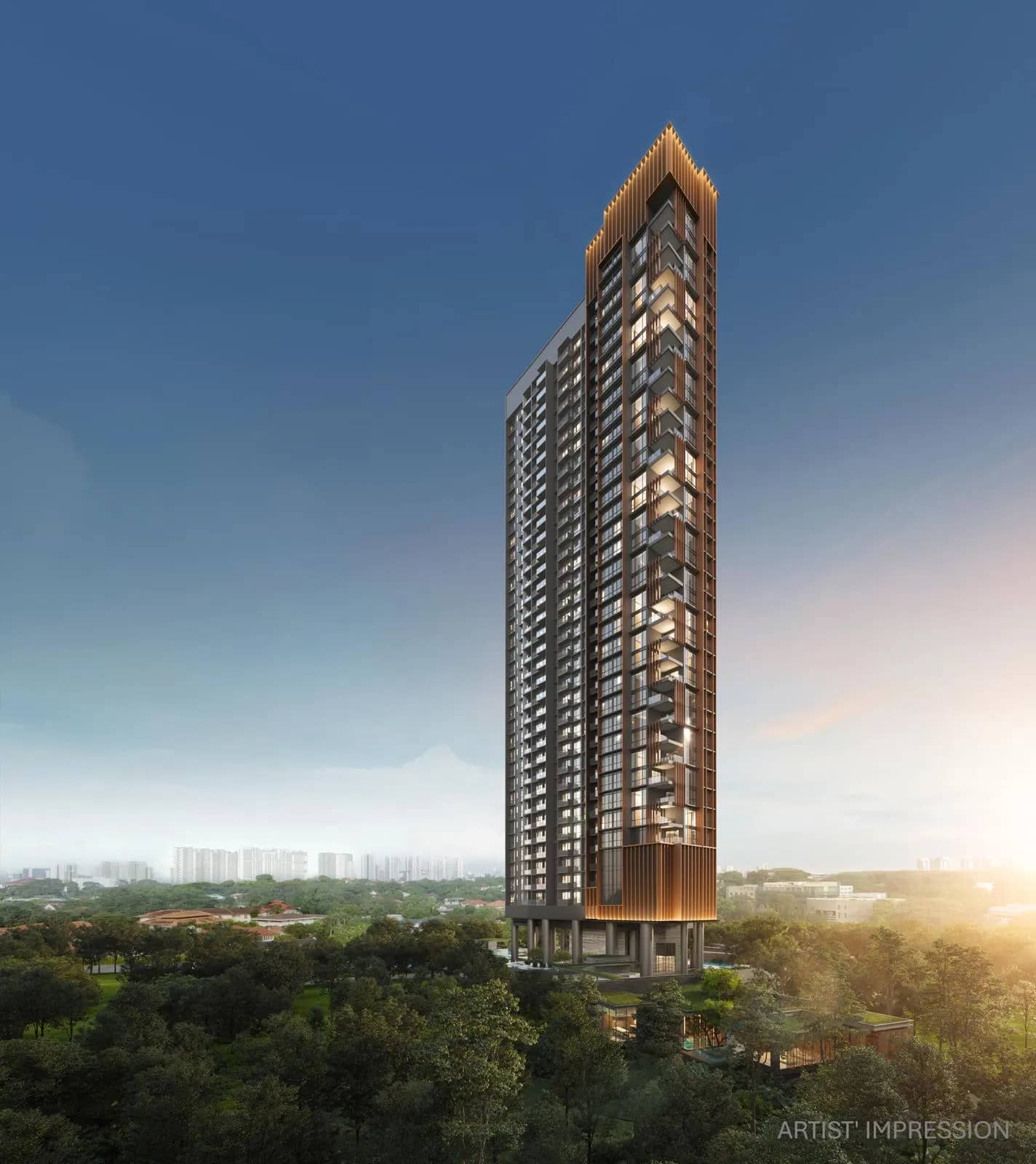 Developer render of UPPERHOUSE at Orchard Boulevard 傲杰嘉苑