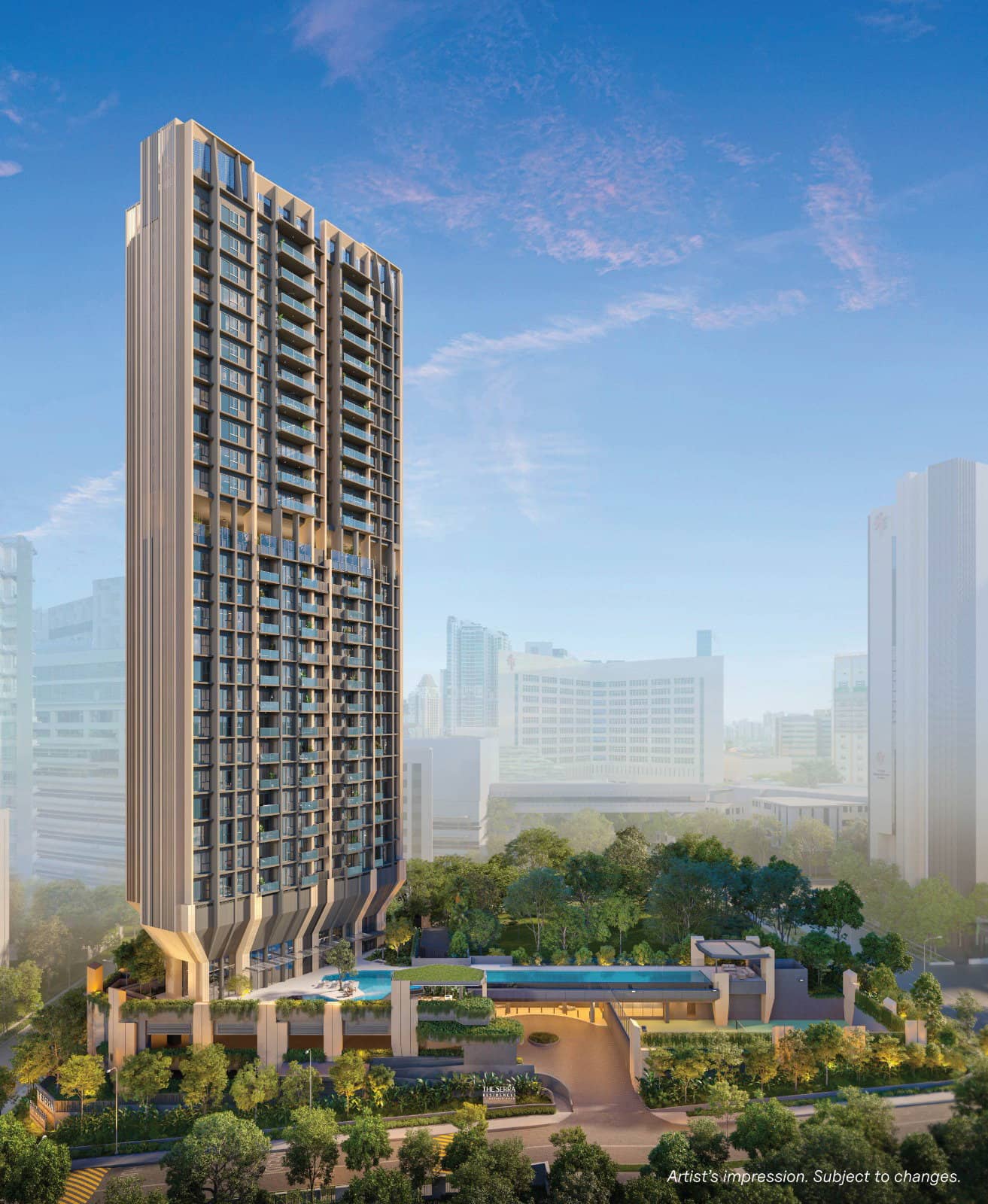 Developer render of The Serra Residences